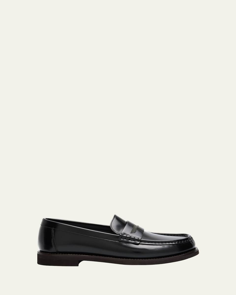 Leather Monili Penny Loafers